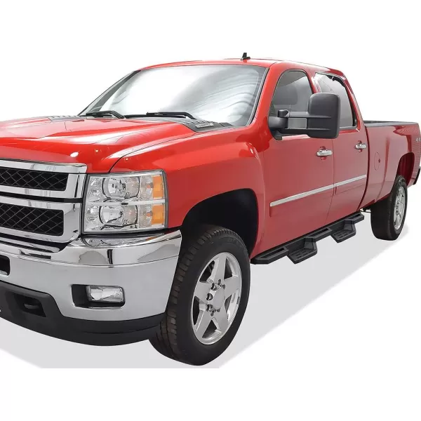 imageAPS Drop Steps Running Boards Compatible with Chevy Silverado GMC Sierra 1500 2500 3500 20012006 Crew Cab ampamp Classic 07 Stainless Steel Side BarsBlack