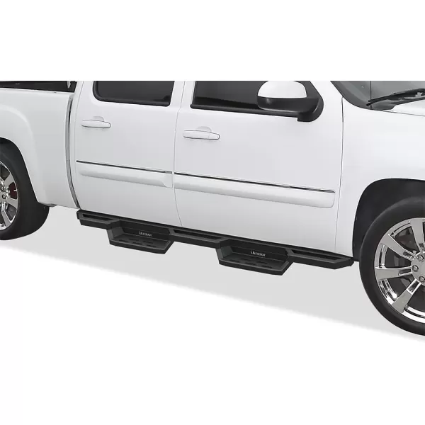 imageAPS Drop Steps Running Boards Compatible with Chevy Silverado GMC Sierra 1500 2500 3500 20012006 Crew Cab ampamp Classic 07 Stainless Steel Side BarsBlack