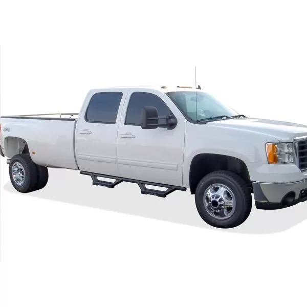 imageAPS Drop Steps Running Boards Compatible with Chevy Silverado GMC Sierra 1500 2500 3500 20012006 Crew Cab ampamp Classic 07 Stainless Steel Side BarsBlack