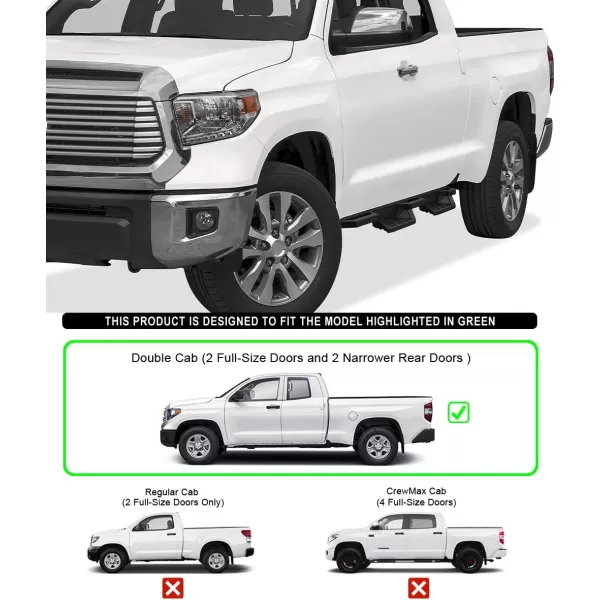 imageAPS Drop Steps Running Boards Compatible with Toyota Tundra 20072021 Extended Cab