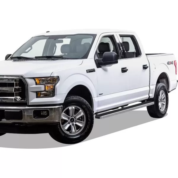 imageAPS Premium 5in Stainless Steel Running Boards Compatible with Ford F150 SuperCrew Cab ampamp 1724 F250 1524