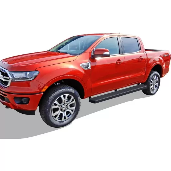 imageAPS Premium 6in Black Running Boards Compatible with Ford Ranger SuperCrew Cab 1923