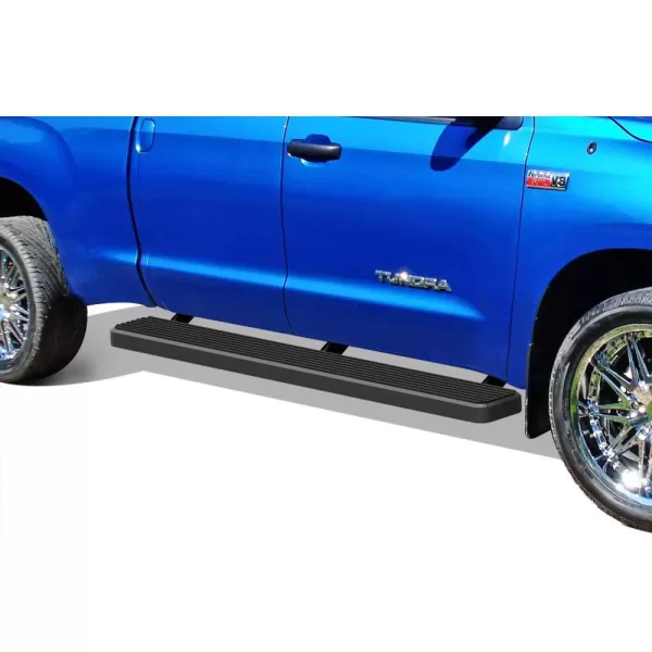 imageAPS Premium 6in Black Running Boards Compatible with Toyota Tundra Double Cab 0721