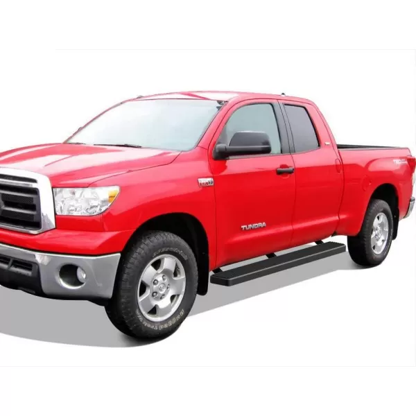 imageAPS Premium 6in Black Running Boards Compatible with Toyota Tundra Double Cab 0721