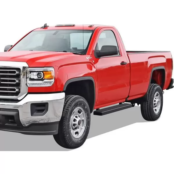 imageAPS Running Boards Nerf Bars Side Steps Step Bars Compatible with Chevy Silverado GMC Sierra 1500 2500 19992013 Regular Cab ampamp 2500HD 3500 20012014 Exclude CK Classic Stainless Steel Black 6inStainless Steel Black