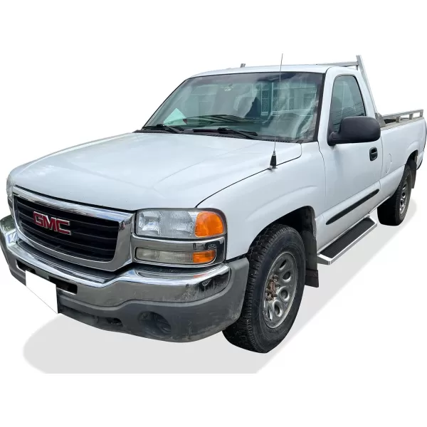 imageAPS Running Boards Nerf Bars Side Steps Step Bars Compatible with Chevy Silverado GMC Sierra 1500 2500 19992013 Regular Cab ampamp 2500HD 3500 20012014 Exclude CK Classic Stainless Steel Black 6inAluminum Silver