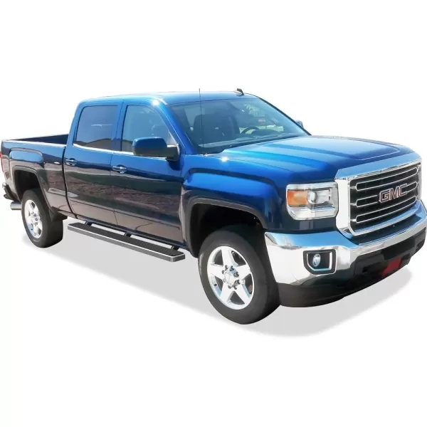 imageAPS Running Boards Nerf Bars Side Steps Step Bars Compatible with Chevy Silverado GMC Sierra 1500 2500 3500 20012006 Crew Cab ampamp Classic 07 Silver Running Board StyleStainless Steel Polished
