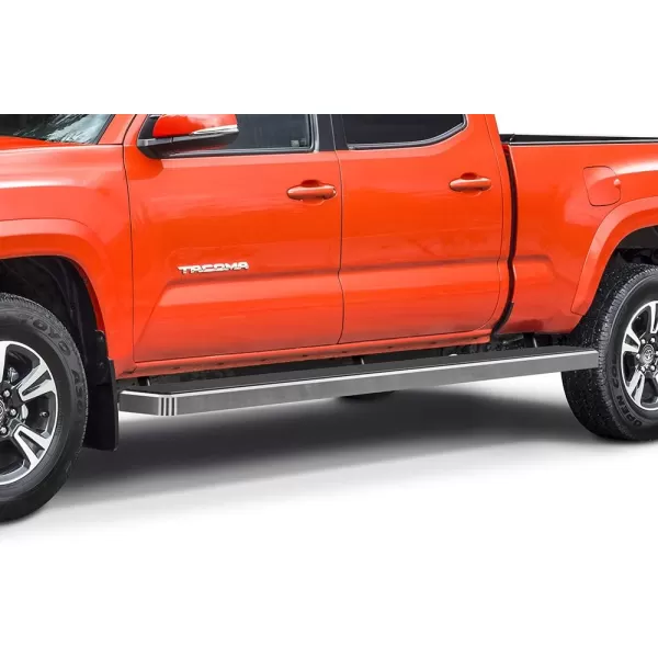 imageAPS Running Boards Nerf Bars Side Steps Step Bars Compatible with Toyota Tacoma 20052023 Double Crew Cab 6ft Bed Black Powder Coated 6 inches Wheel to WheelAluminum Silver