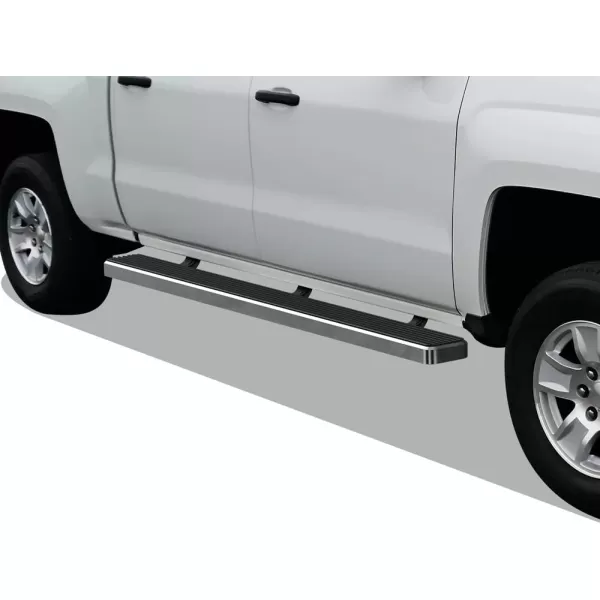 imageAPS Silver 6in Wheel to Wheel Running Boards Side Bars Steps Compatible with Chevy Silverado GMC Sierra 20072018 Double Cab Extended Cab 55ft Short Bed ampamp 2500 2019 Exclude 07 ClassicAluminum Silver