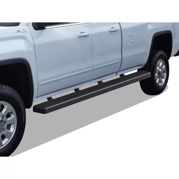 imageAPS Silver 6in Wheel to Wheel Running Boards Side Bars Steps Compatible with Chevy Silverado GMC Sierra 20072018 Double Cab Extended Cab 55ft Short Bed ampamp 2500 2019 Exclude 07 ClassicAluminum Black