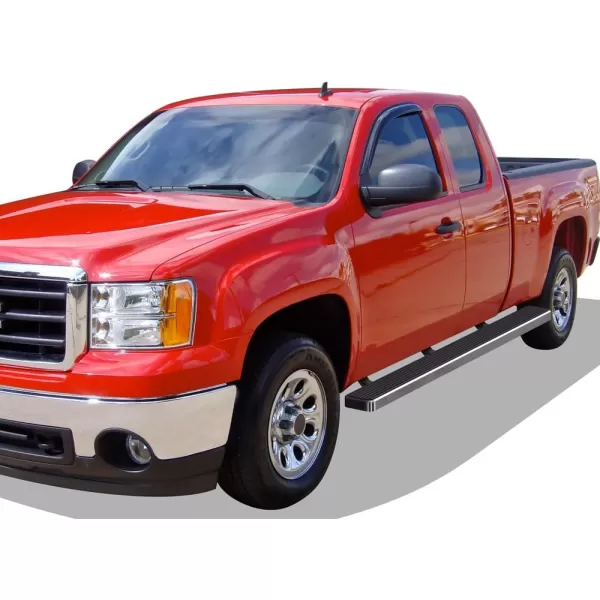 imageAPS Silver 6in Wheel to Wheel Running Boards Side Bars Steps Compatible with Chevy Silverado GMC Sierra 20072018 Double Cab Extended Cab 55ft Short Bed ampamp 2500 2019 Exclude 07 ClassicAluminum Silver