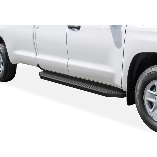 imageAPS Wheel to Wheel Running Boards 5in Compatible with Toyota Tundra 20072021 Double Cab 55ft Bed Stainless Steel Nerf Bars Side Steps Side BarsAluminum Black