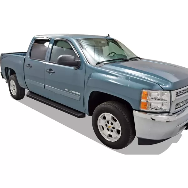 imageAPS iBoard Third Generation Black Aluminum Running Boards Side Step for Selected Chevy Silverado GMC Sierra Crew Cab