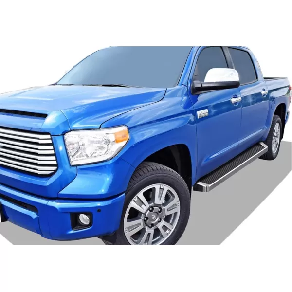 imageAPS iBoard Third Generation Black Flat Style Running Boards Side Step for Selected Toyota Tundra Double CabSilver