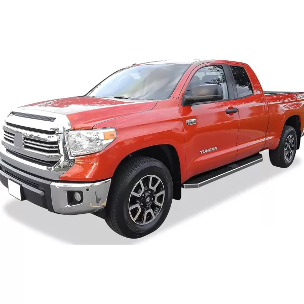 imageAPS iBoard Third Generation Polished Flat Style Running Boards Side Step for Selected Toyota Tundra Double Cab