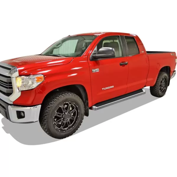 imageAPS iBoard Third Generation Silver Aluminum Running Boards Side Step for Selected Toyota Tundra Double Cab