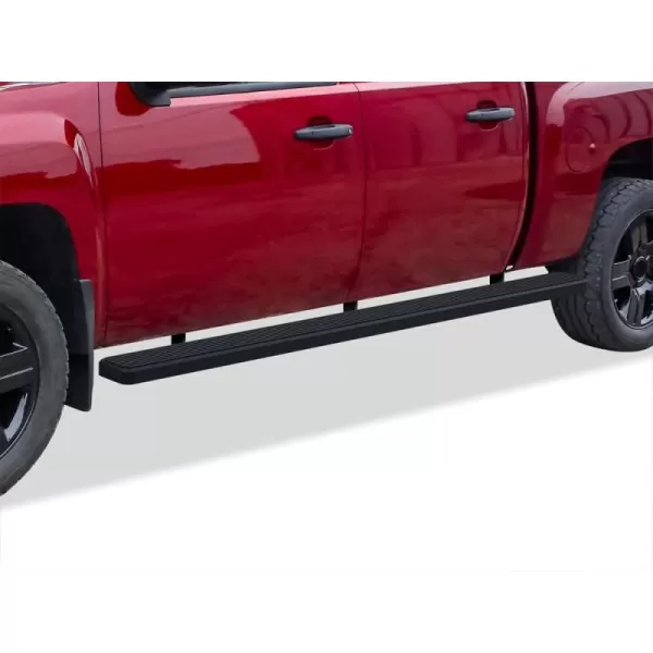 imageAPS 304 Stainless Steel Polished 6in Wheel to Wheel Running Boards Side Bars Side Steps Step Compatible with Chevy Silverado GMC Sierra 1500 20012013 Crew Cab 65ft Bed ampamp 2500 3500 20012014Aluminum Black
