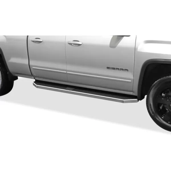 imageAPS 6in Stainless Steel Polished Flat Style Running Boards Bars Compatible with Chevy Silverado GMC Sierra 20072018 Double Cab Extended Cab ampamp 2500 HD 2019 Exclude 07 ClassicInclude 19 1500 LDPolished
