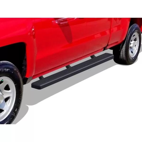 imageAPS 6in Stainless Steel Polished Flat Style Running Boards Bars Compatible with Chevy Silverado GMC Sierra 20072018 Double Cab Extended Cab ampamp 2500 HD 2019 Exclude 07 ClassicInclude 19 1500 LDStainless Steel Black