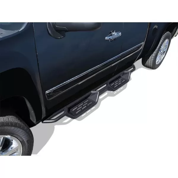 imageAPS Black 6 Inches Tubular Drop Down Style Nerf Bars Running Boards Compatible with Chevy Silverado GMC Sierra 20072018 Double Cab Extended Cab ampamp 2500 HD 2019 Exclude 07 ClassicInclude 19 1500 LDBlack