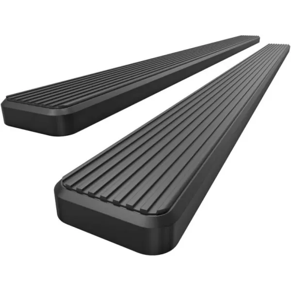 imageAPS Black Powder Coated Running Board Style Running Boards Nerf Bars Side Steps Compatible with Toyota Tundra 20072021 Double CabAluminum Black