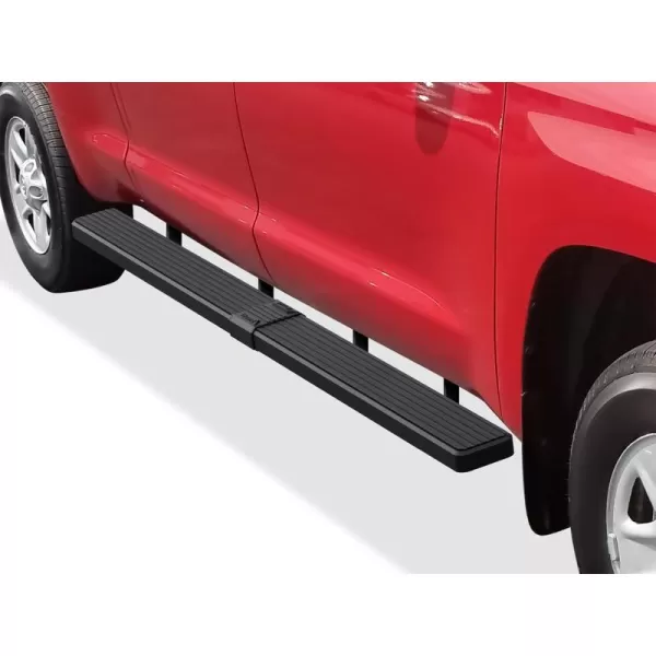 imageAPS Black Powder Coated Running Board Style Running Boards Nerf Bars Side Steps Compatible with Toyota Tundra 20072021 Double CabStainless Steel Black