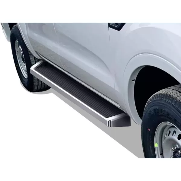 imageAPS Polished Running Boards Style Compatible with Ford Ranger 20192023 SuperCrew Cab 4Door Side Steps Side Bars 6in Wide SteelAluminum Silver