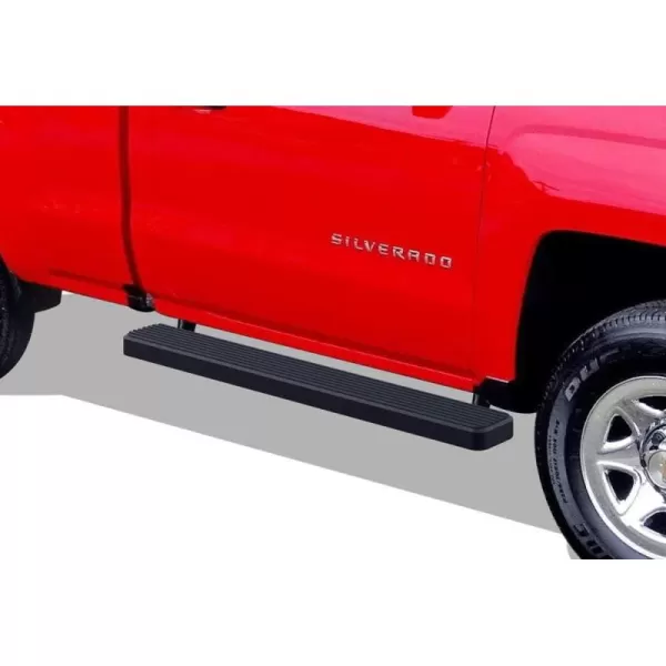 imageAPS Running Boards Nerf Bars Side Steps Step Bars Compatible with Chevy Silverado GMC Sierra 1500 2500 19992013 Regular Cab ampamp 2500HD 3500 20012014 Exclude CK Classic Stainless Steel Black 6inStainless Steel Black