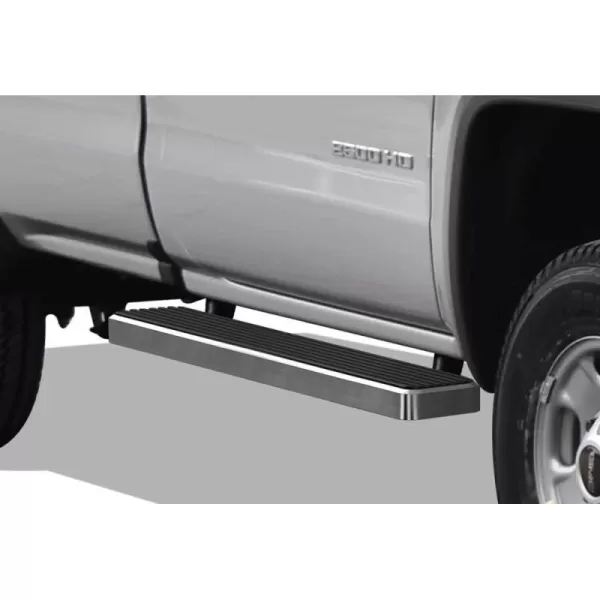 imageAPS Running Boards Nerf Bars Side Steps Step Bars Compatible with Chevy Silverado GMC Sierra 1500 2500 19992013 Regular Cab ampamp 2500HD 3500 20012014 Exclude CK Classic Stainless Steel Black 6inAluminum Silver