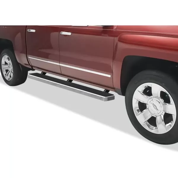 imageAPS Running Boards Nerf Bars Side Steps Step Bars Compatible with Chevy Silverado GMC Sierra 1500 2500 3500 20012006 Crew Cab ampamp Classic 07 Silver Running Board StyleStainless Steel Polished