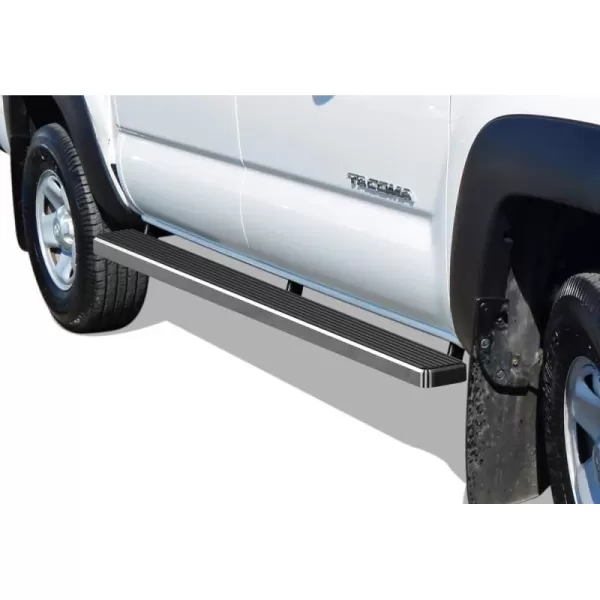 imageAPS Running Boards Nerf Bars Side Steps Step Bars Compatible with Toyota Tacoma 20052023 Double Crew Cab 6ft Bed Black Powder Coated 6 inches Wheel to WheelSilver