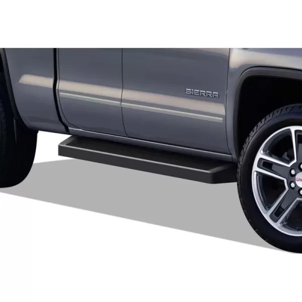 imageAPS Running Boards Nerf Bars Steps Compatible with Chevy Silverado GMC Sierra 20072018 Double Cab Extended Cab ampamp 2500 HD 2019 Exclude 07 ClassicInclude 19 1500 LD Black Running Board