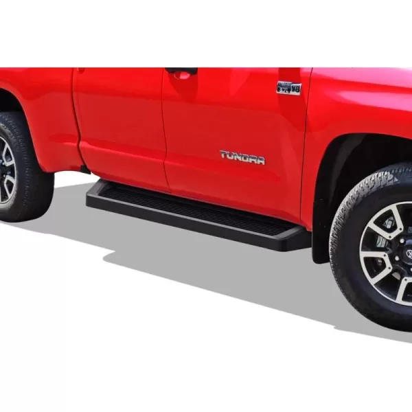 imageAPS iBoard Third Generation Black Aluminum Running Boards Side Step for Selected Toyota Tundra Double Cab
