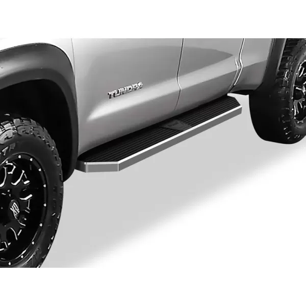 imageAPS iBoard Third Generation Polished Flat Style Running Boards Side Step for Selected Toyota Tundra Double Cab