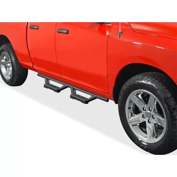 imageAPS Black 6 Inches Tubular Drop Down Style Nerf Bars Running Boards Compatible with Dodge Ram 1500 20092018 Quad CabBlack