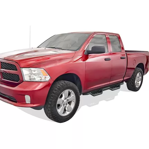 imageAPS Black 6 Inches Tubular Drop Down Style Nerf Bars Running Boards Compatible with Dodge Ram 1500 20092018 Quad CabBlack