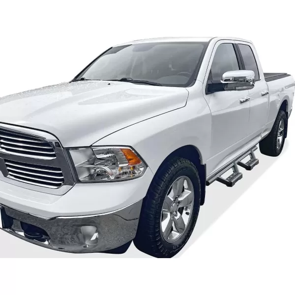 imageAPS Black 6 Inches Tubular Drop Down Style Nerf Bars Running Boards Compatible with Dodge Ram 1500 20092018 Quad CabBlack