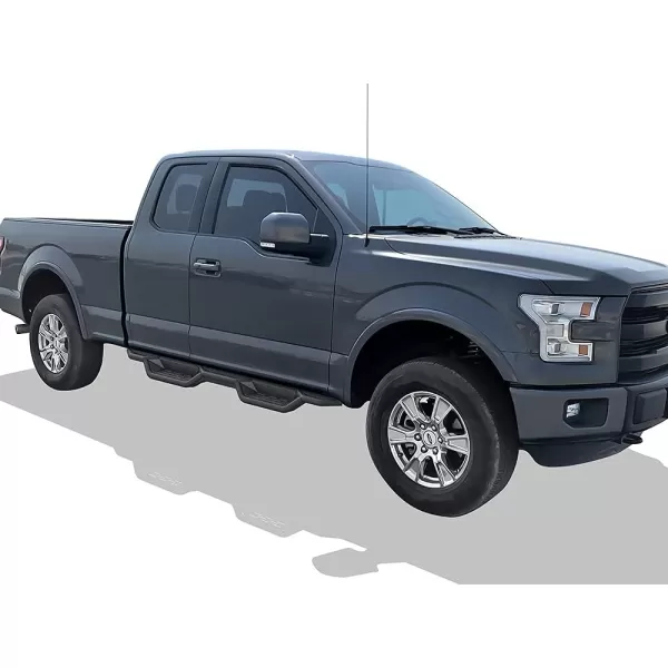 imageAPS Black 6 Inches Tubular Drop Down Style Nerf Bars Running Boards Compatible with Ford F150 20152024 Super Cab ampamp F250 F350 Super Duty 20172024Black