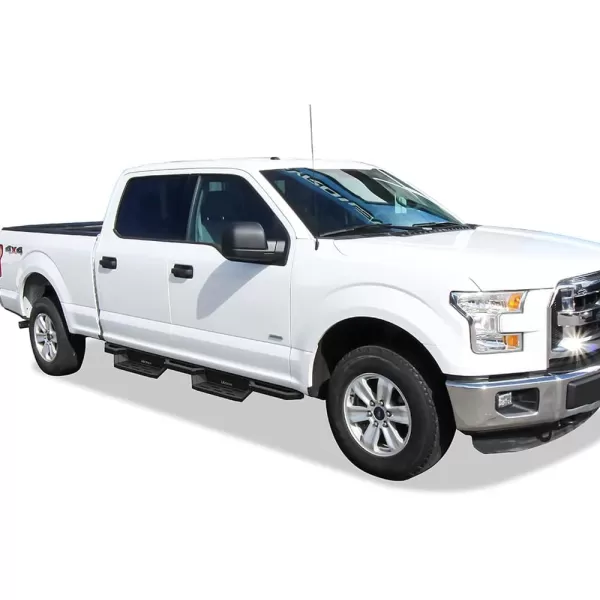 imageAPS Black 6 Inches Tubular Drop Down Style Nerf Bars Running Boards Compatible with Ford F150 20152024 SuperCrew Cab ampamp F150 Lightning 20222024 ampamp F250 F350 Super Duty 20172024 Crew CabBlack