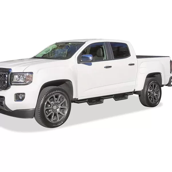 imageAPS Black 6 Inches Tubular Drop Down Style Side Bars Running Boards Compatible with Chevy Colorado GMC Canyon 20152024 Crew CabBlack