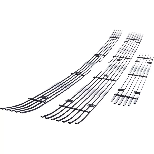 imageAPS Compatible with Chevy Silverado 2500 HD 3500 HD 20112014 Main Upper Lower Bumper Stainless Steel SS Chrome Billet Front Grill Grille Insert Combo C61031AChrome