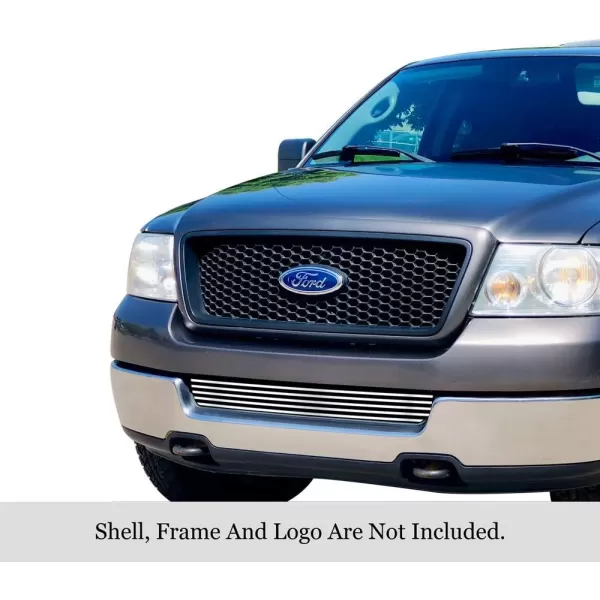 imageAPS Compatible with Ford F150 20042005 Lower Bumper Stainless Steel SS Black Billet Front Grill Grille Insert F85351HChrome