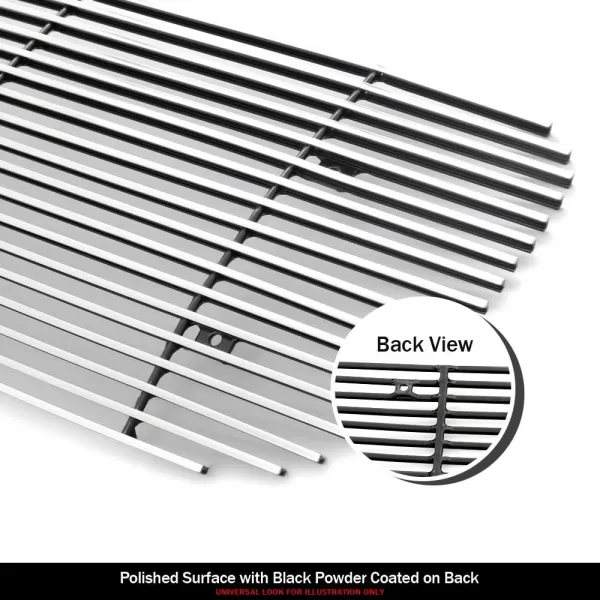 imageAPS Compatible with Ford F150 20152017 Aluminum Chrome Horizontal Billet Grille Grill Insert Combo F81361A