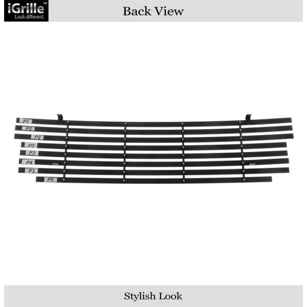 imageAPS Compatible with Ford F150 Harley Davidson Lightning 19992003 ampamp Expedition 9902 ampamp F150 Heritage 04 Main Upper Stainless Steel SS Chrome Billet Front Grill Grille Insert F85072AChrome