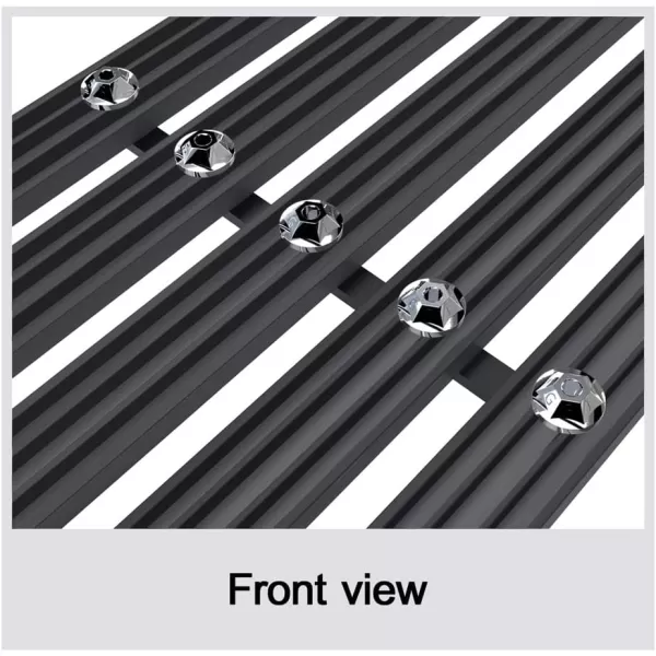imageAPS Compatible with Ford F150 Harley Davidson Lightning 19992003 ampamp Expedition 9902 ampamp F150 Heritage 04 Main Upper Stainless Steel SS Chrome Billet Front Grill Grille Insert F85072ABlack