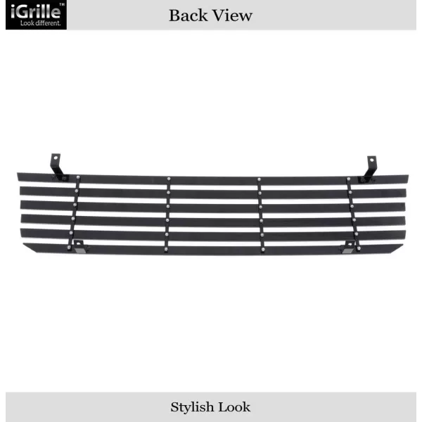 imageAPS Compatible with Ford Ranger 19931997 Main Upper Stainless Steel SS Chrome Billet Front Grill Grille Insert F85013ABlack
