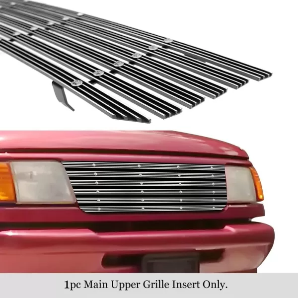 imageAPS Compatible with Ford Ranger 19931997 Main Upper Stainless Steel SS Chrome Billet Front Grill Grille Insert F85013AChrome