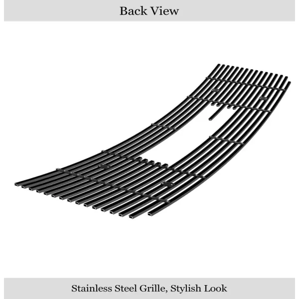 imageAPS Compatible with GMC Sierra 1500 20072013 ampamp 0710 Sierra Denali New Body with Logo Show Main Upper Stainless Steel Black 8x6 Horizontal Billet Front Grill Grille Insert G66474JBlack