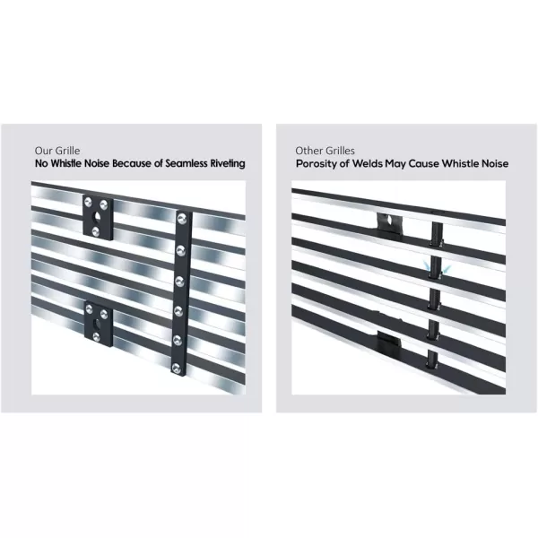 imageAPS Compatible with Toyota Tacoma 2WD 19971997 ampamp 9800 Tacoma Main Upper Stainless Steel Chrome Polished 8x6 Horizontal Billet Front Grill Grille Insert T85463S
