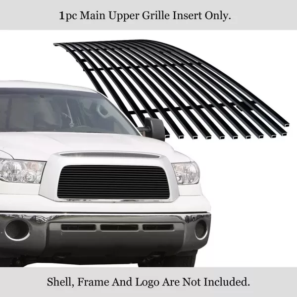 imageAPS Compatible with Toyota Tundra 20072009 Main Upper Black Billet Front Grill Grille Insert S18H46456T